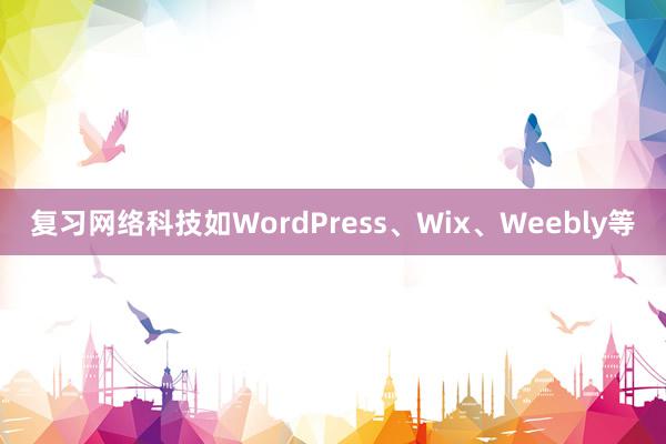 复习网络科技如WordPress、Wix、Weebly等