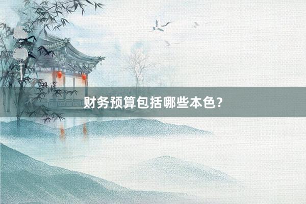 财务预算包括哪些本色？